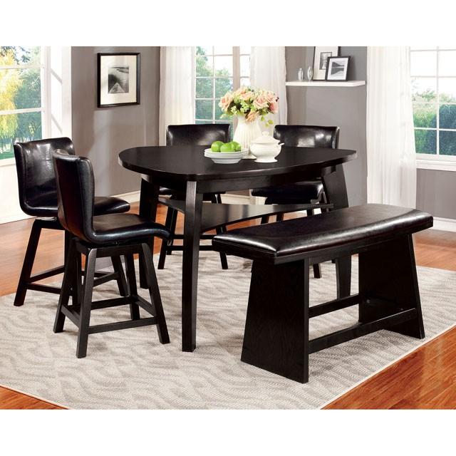 HURLEY Black Counter Ht. Table - Inland Furniture (San Bernardino, CA)