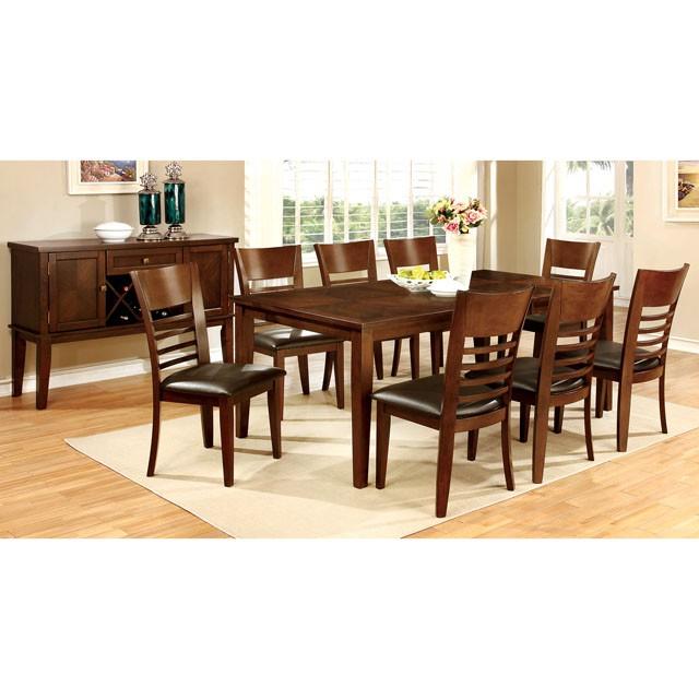 HILLSVIEW I Brown Cherry 78" Dining Table w/ 18" Leaf - Inland Furniture (San Bernardino, CA)