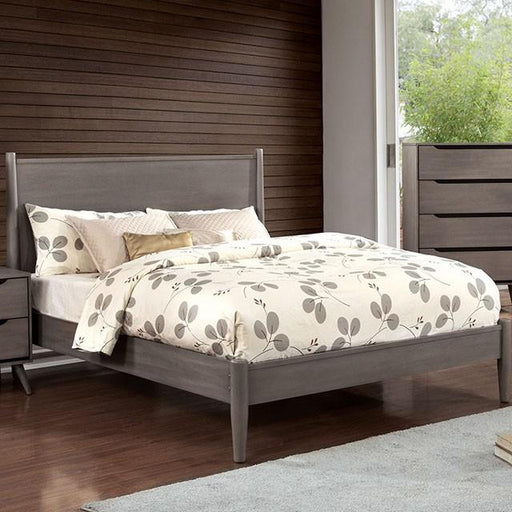 LENNART I Gray & Oak Full Twin Bed - Inland Furniture (San Bernardino, CA)