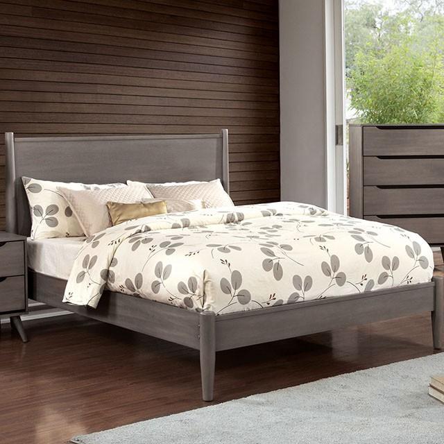 LENNART I Gray & Oak Full Twin Bed - Inland Furniture (San Bernardino, CA)