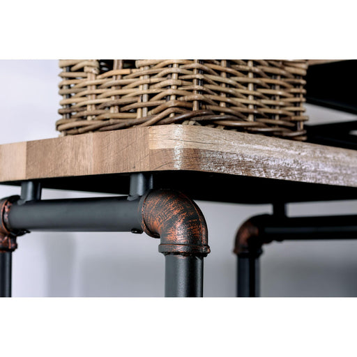 Kebbyll Antique Black/Natural Tone Pier Cabinet - Inland Furniture (San Bernardino, CA)