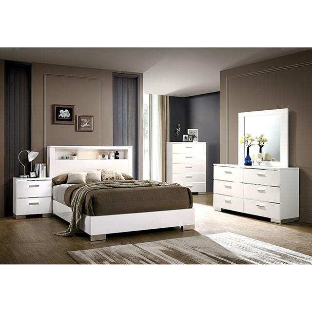 Malte White Night Stand - Inland Furniture (San Bernardino, CA)