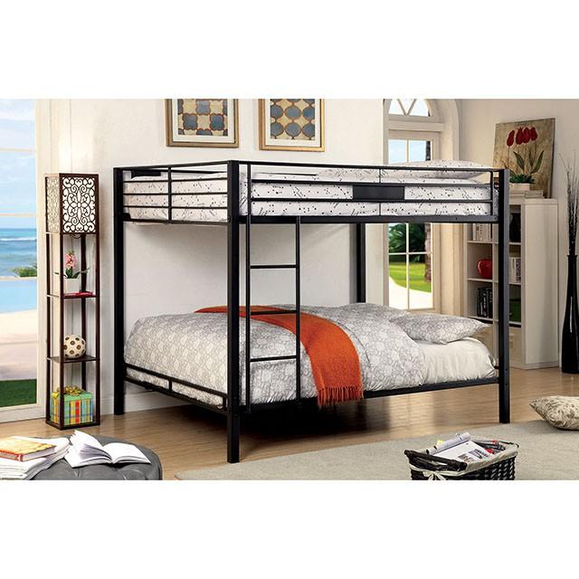 CLAREN Black Queen/Queen Bunk Bed - Inland Furniture (San Bernardino, CA)