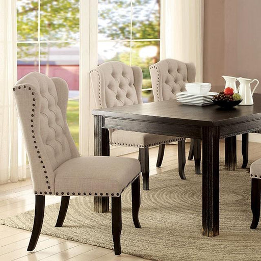 Sania I Antique Black 72" Dining Table - Inland Furniture (San Bernardino, CA)