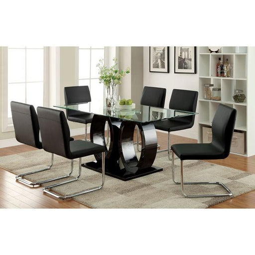 LODIA I Black Dining Table - Inland Furniture (San Bernardino, CA)