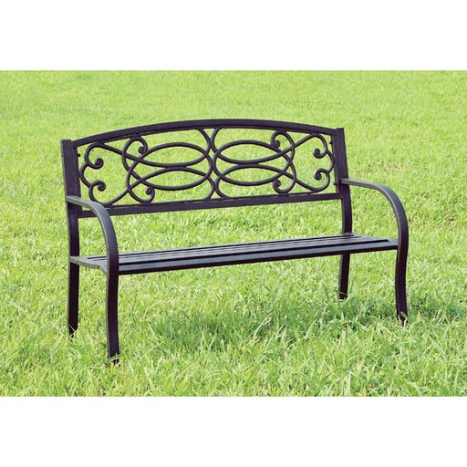 POTTER Black Patio Steel Bench - Inland Furniture (San Bernardino, CA)