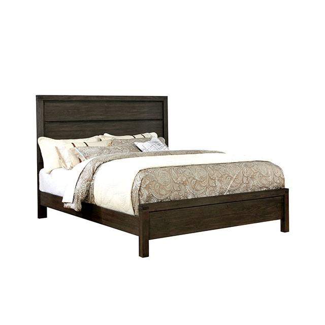 Rexburg Wire-Brushed Rustic Brown E.King & Full Bed - Inland Furniture (San Bernardino, CA)