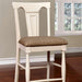 SABRINA Off White/Cherry Ctr.Ht. Chair, Cherry & White (2/CTN) - Inland Furniture (San Bernardino, CA)