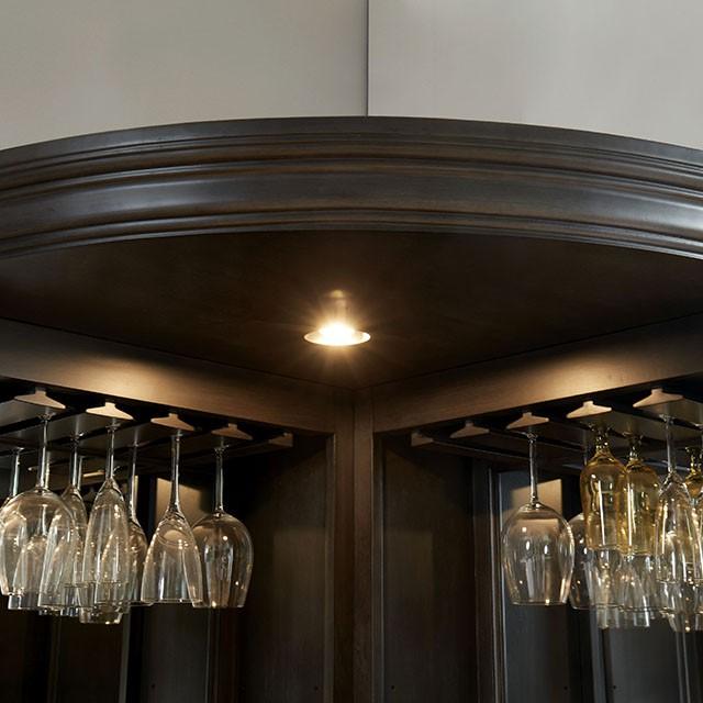 Voltaire Gray Curio Cabinet - Inland Furniture (San Bernardino, CA)