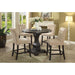 Izzy Beige/Antique Black Counter Ht. Chair, Ivory (2/CTN) - Inland Furniture (San Bernardino, CA)