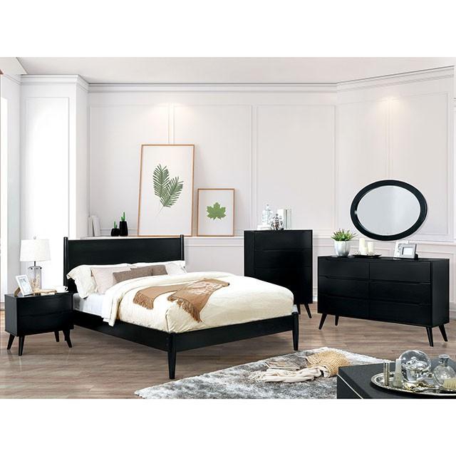 LENNART II Black & White Cal.King, E.King, Full, Queen, Twin Bed - Inland Furniture (San Bernardino, CA)