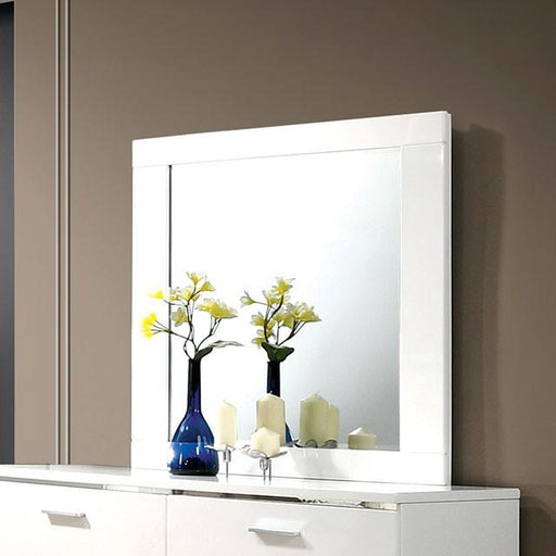 Malte White Mirror - Inland Furniture (San Bernardino, CA)