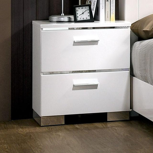 Malte White Night Stand - Inland Furniture (San Bernardino, CA)