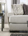 PICOTEE Loveseat, Light Gray/Black - Inland Furniture (San Bernardino, CA)