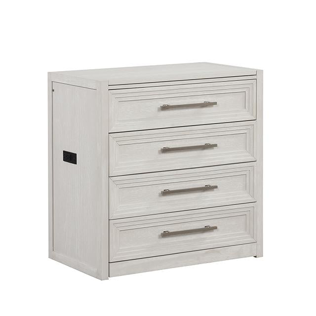 Ashbourne Bedside Vanity Set with Stool Contemporary - Inland Furniture (San Bernardino, CA)