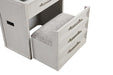 Ashbourne Bedside Vanity Set with Stool Contemporary - Inland Furniture (San Bernardino, CA)