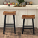 Biasca 24" Stool (2/CTN) White, Brown, & Black - Inland Furniture (San Bernardino, CA)