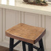 Biasca 24" Stool (2/CTN) White, Brown, & Black - Inland Furniture (San Bernardino, CA)