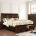 Castor Bed Black, Chrome, & White - Inland Furniture (San Bernardino, CA)