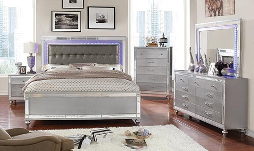 Brachium Bed White & Silver - Inland Furniture (San Bernardino, CA)