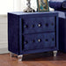 Alzire Black & Blue Night Stand - Inland Furniture (San Bernardino, CA)