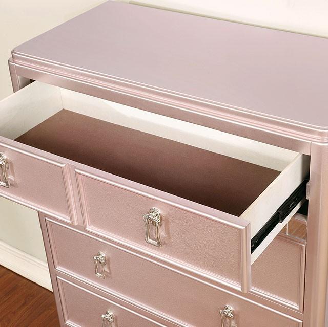 Ariston Rose Gold Chest - Inland Furniture (San Bernardino, CA)