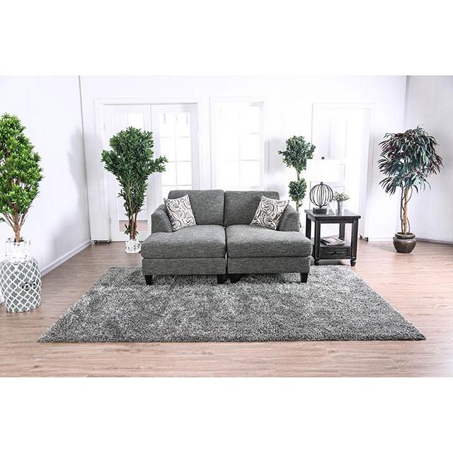 Lowry Gray Sectional w/ Ottoman - Inland Furniture (San Bernardino, CA)
