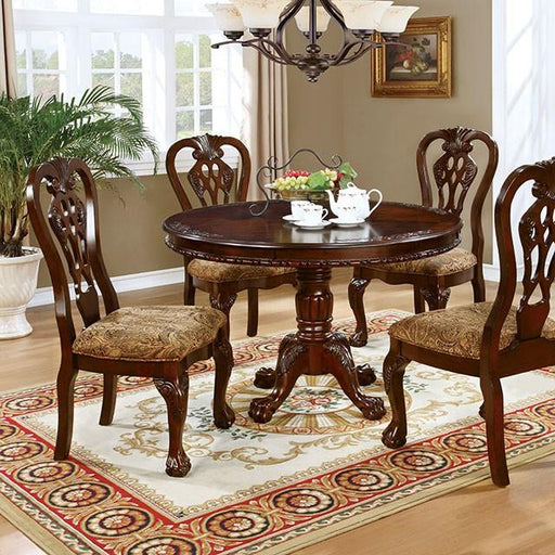 Elana Brown Cherry Round Dining Table - Inland Furniture (San Bernardino, CA)