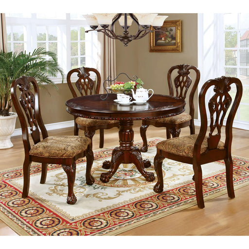 Elana Brown Cherry Round Dining Table - Inland Furniture (San Bernardino, CA)