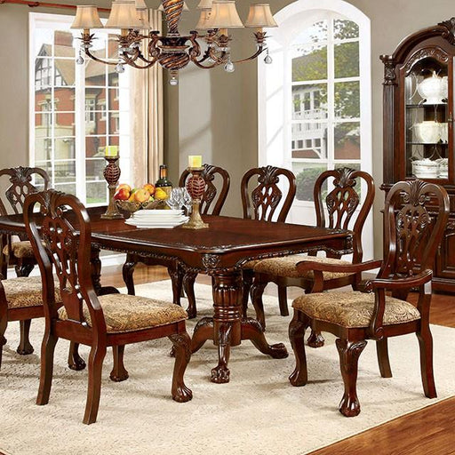 ELANA Brown Cherry Dining Table w/ 18" Butterfly Leaf - Inland Furniture (San Bernardino, CA)