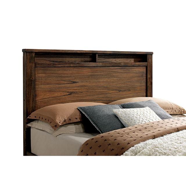 ELKTON Oak Cal.King, E.King, & Queen Bed - Inland Furniture (San Bernardino, CA)