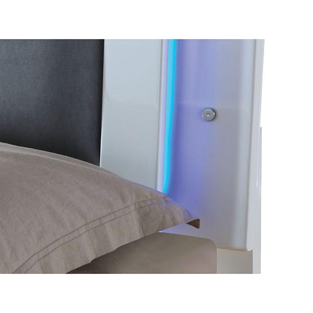 CLEMENTINE Glossy White E.King, Full,& Queen Bed - Inland Furniture (San Bernardino, CA)