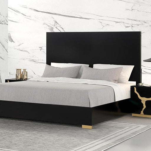 Goldsberg E.King & Queen Bed Grey & Pink - Inland Furniture (San Bernardino, CA)