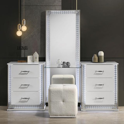 Hazeline Vanity Set with Stool - Inland Furniture (San Bernardino, CA)
