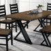 Barbary Dining Table Set with Bench - Inland Furniture (San Bernardino, CA)