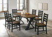 Barbary Dining Table Set with Bench - Inland Furniture (San Bernardino, CA)