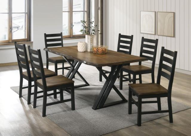 Barbary Dining Table Set with Bench - Inland Furniture (San Bernardino, CA)