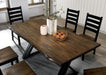Barbary Dining Table Set with Bench - Inland Furniture (San Bernardino, CA)