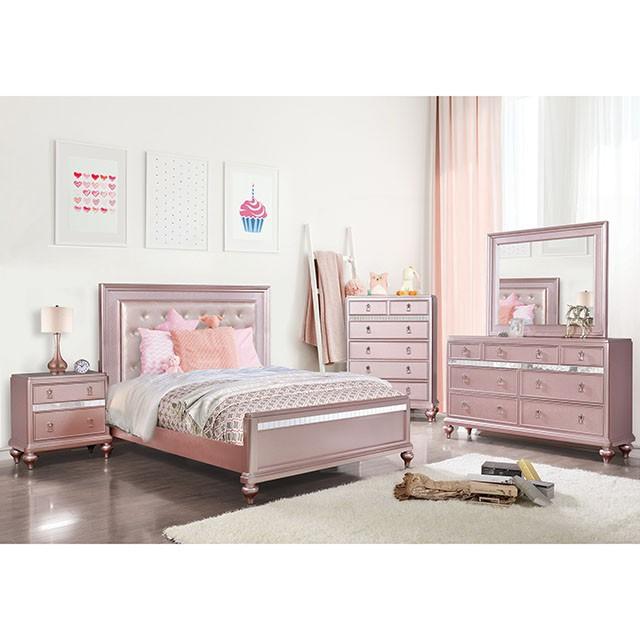 Ariston Rose Pink Mirror - Inland Furniture (San Bernardino, CA)