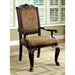 BELLAGIO Brown Cherry/Pattern Fabric Arm Chair (2/CTN) - Inland Furniture (San Bernardino, CA)