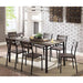 Westport Antique Brown/Black 7 Pc. Dining Table Set - Inland Furniture (San Bernardino, CA)