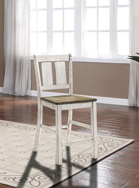 DAKOTA Counter Ht. Chair (2/CTN), A.White/Ash Brown - Inland Furniture (San Bernardino, CA)