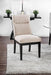 Jasmin Black/White Side Chair (2/CTN) - Inland Furniture (San Bernardino, CA)