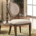 Kathryn Rustic Dark Oak/Beige Side Chair (2/CTN) - Inland Furniture (San Bernardino, CA)