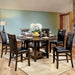 MEAGAN II Brown Cherry Round Counter Ht. Table - Inland Furniture (San Bernardino, CA)