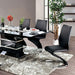 Midvale Black/Chrome Dining Table - Inland Furniture (San Bernardino, CA)