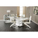 Midvale White/Chrome Dining Table - Inland Furniture (San Bernardino, CA)