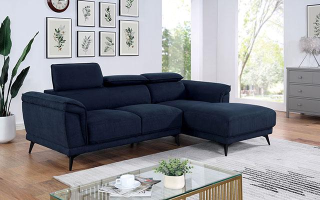 NAPANEE Sectional, Navy - Inland Furniture (San Bernardino, CA)
