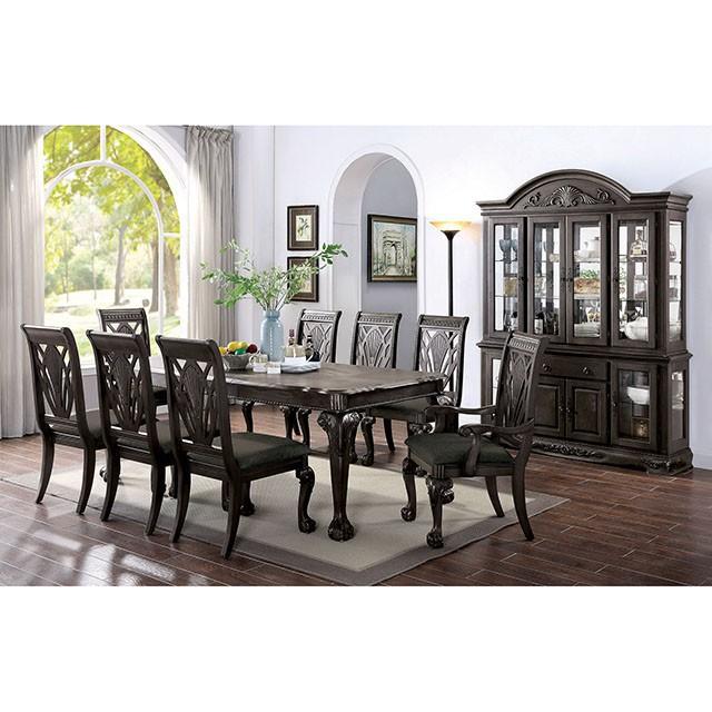 Petersburg Dark Gray Dining Table w/ 1x18"Leaf - Inland Furniture (San Bernardino, CA)