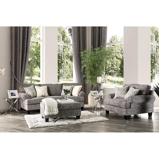 Pierpont Gray Ottoman - Inland Furniture (San Bernardino, CA)